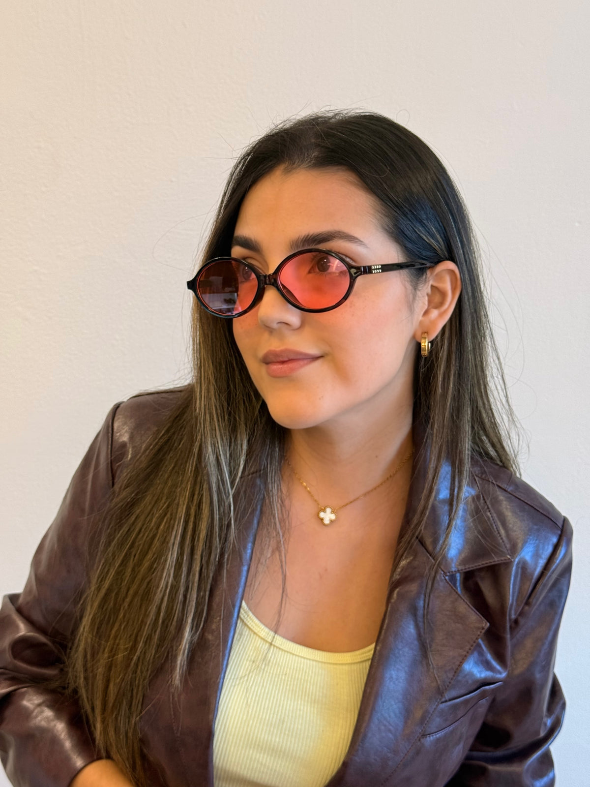 Gafas Redondas Vintage rosadas