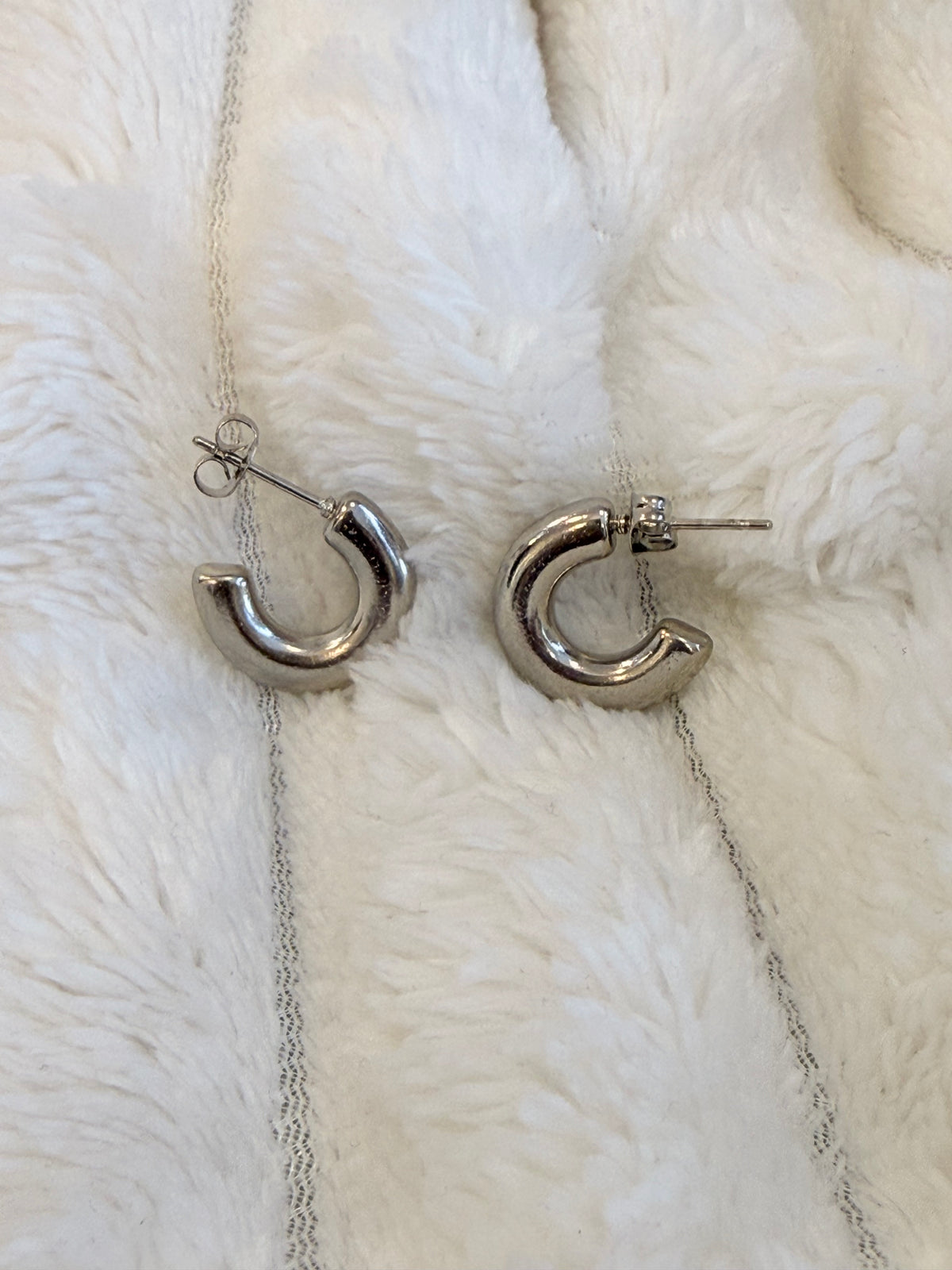 Argollas mini hoops c plateado