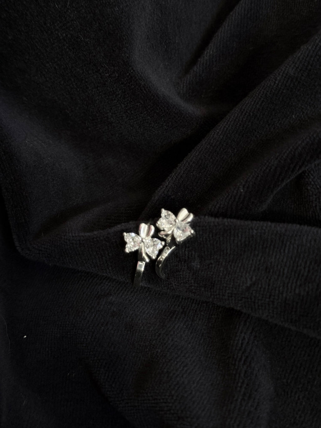 Aretes trébol Plata italiana ley 925