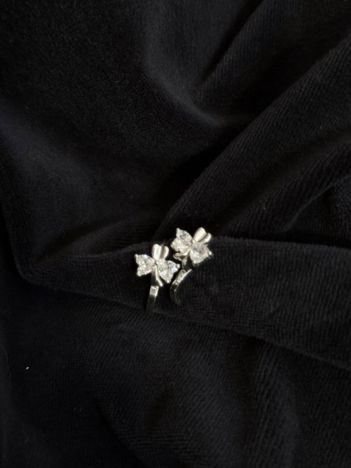 Aretes trébol Plata italiana ley 925