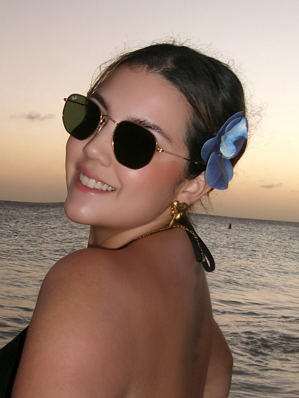 Aretes corazón gota