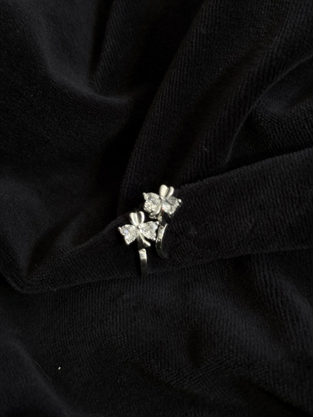 Aretes trébol Plata italiana ley 925