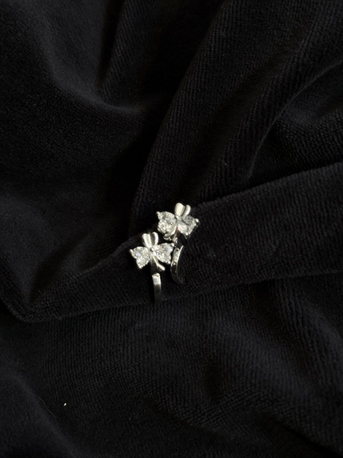 Aretes trébol Plata italiana ley 925
