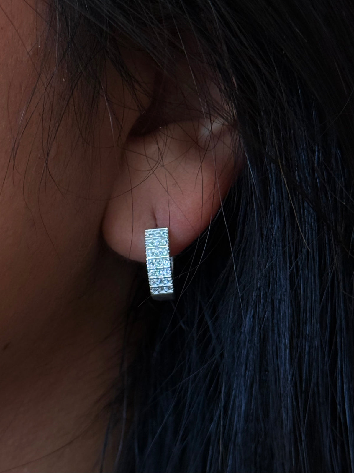 Aretes shine Plata italiana Ley 925