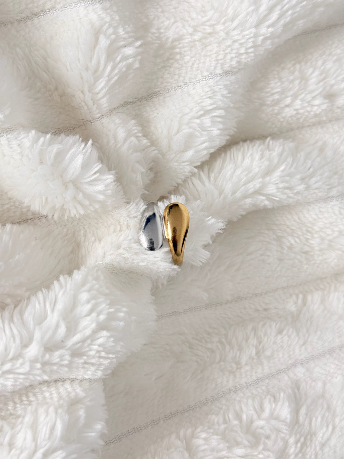 Anillo gota bicolor
