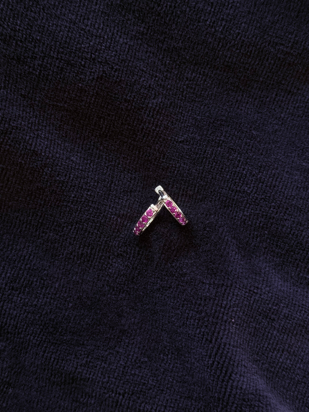 Aretes zr rosa Plata italiana Ley 925