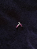 Aretes zr rosa Plata italiana Ley 925