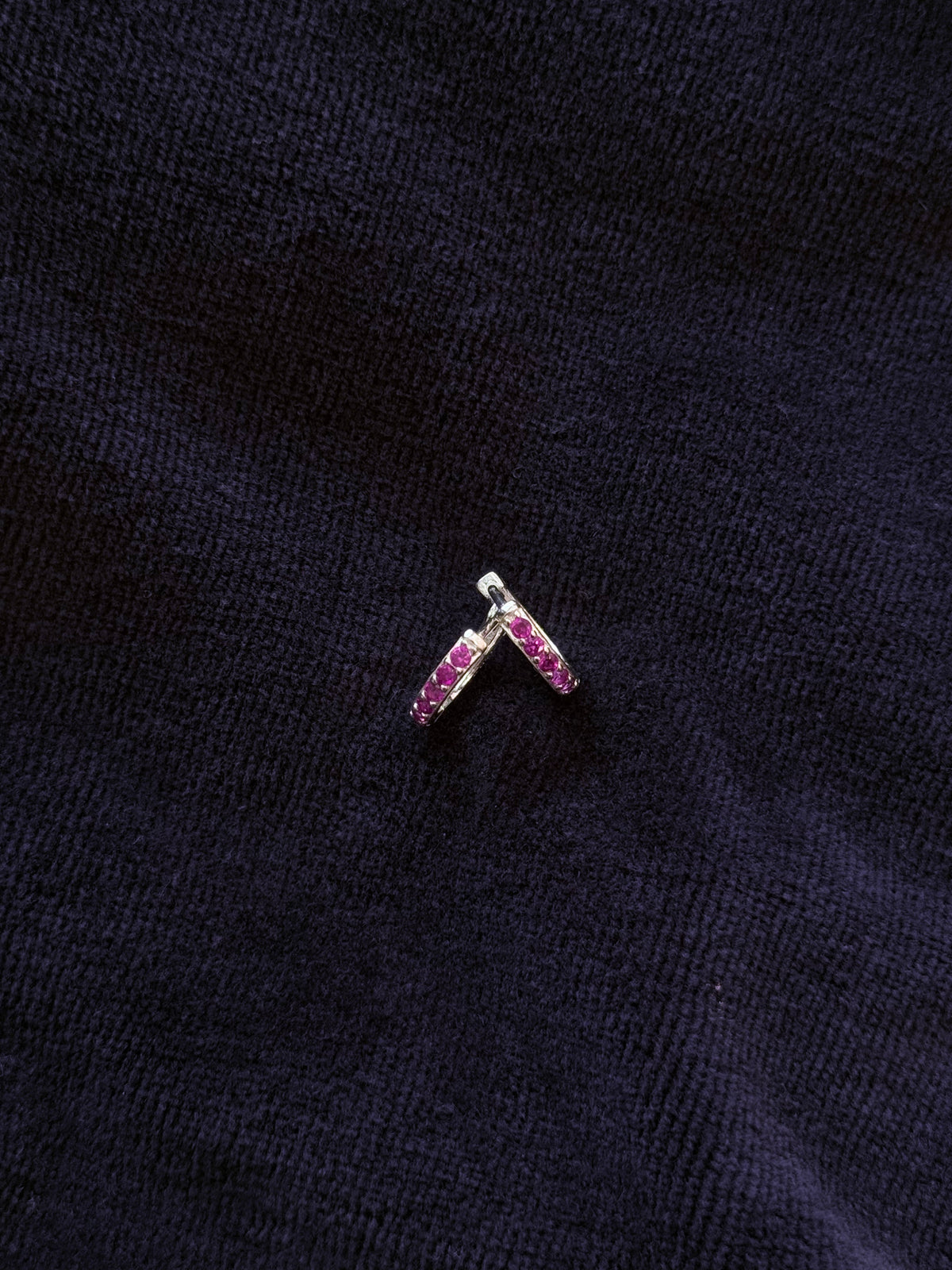 Aretes zr rosa Plata italiana Ley 925