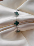 Pulsera VCA plateada verde