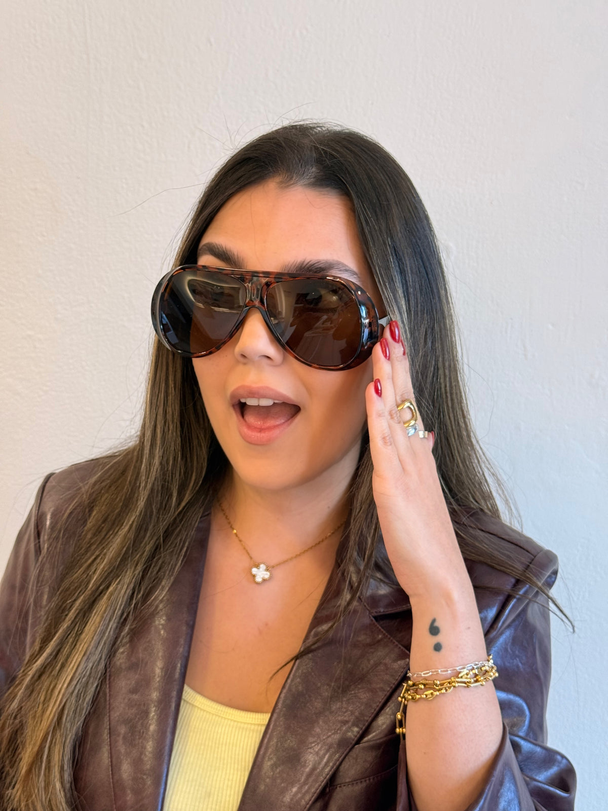 Gafas Aviador Café
