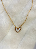 Cadena corazón nácar