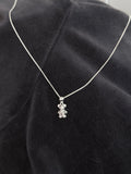 Cadena osito rosa Plata italiana Ley 925