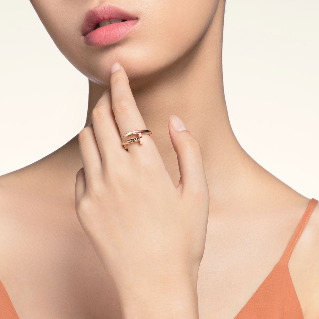Anillo clavo rosegold